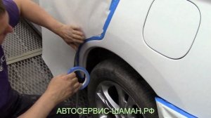 Ремонт и покраска заднего крыла и арки Митсубиси Аутлендер. Кузовной ремонт Mitsubishi Outlander.