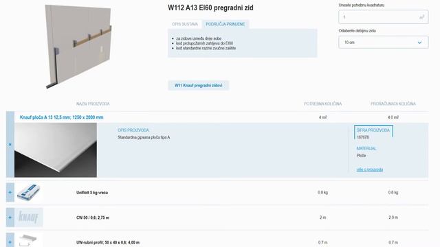 Knauf Kalkulator - Tutorial