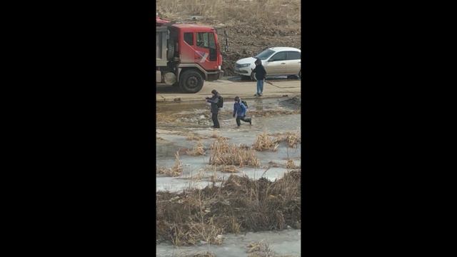 Что таит в себе эта лужа...?! смотреть онлайн
