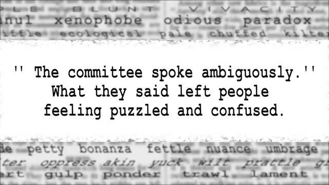 What does AMBIGUOUS mean? English word definition смотреть онлайн