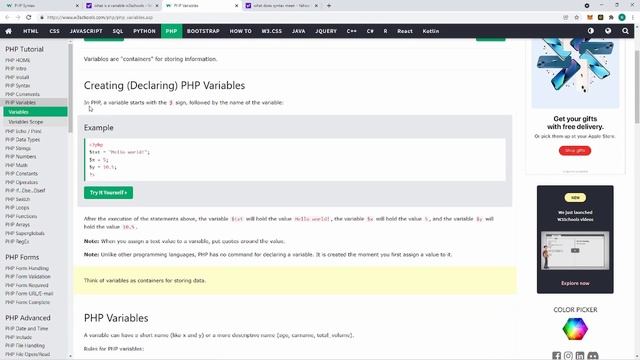 3. PHP Variables. PHP Tutorial for beginner's. PHP Tutorial. смотреть онлайн