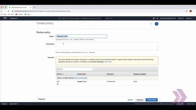How to Create an IAM Policy in AWS | Visual Editor and JSON | Amazon Web Services | Clarusway смотреть онлайн