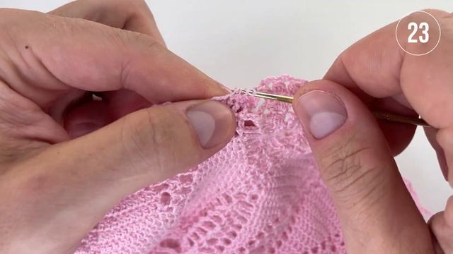 Овальная скатерть крючком, Сакура, 21-24 смотреть онлайн