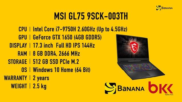 รีวิว MSI GL75 9SCK 003TH смотреть онлайн