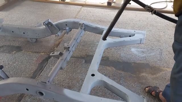 # Цинкование рамы автомобиля методом HVAF. смотреть онлайн