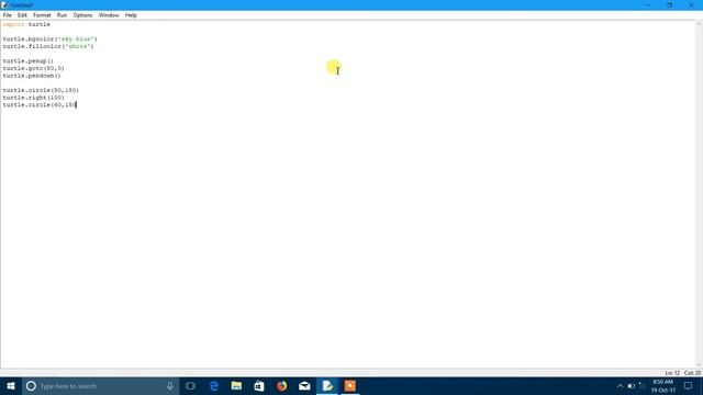 Simple python program to draw cloud using turtle смотреть онлайн