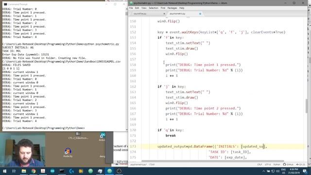 Auditory psychophysics using Python and Psychopy - (Video 9 Updating Save file) смотреть онлайн