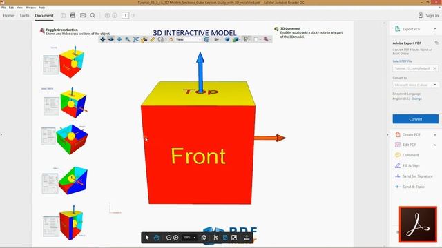 3D PDF Maker Tutorial 16. Working with Cross Sections, Part 2 смотреть онлайн