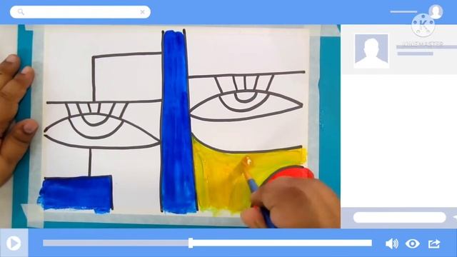 How To Draw Cubism Art/Easy Abstract Painting Tutorial Step By Step/Pablo Picasso Art For Beginner смотреть онлайн