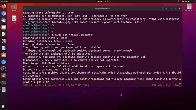 ubuntu 21.4 install postgresql & pgadmin4 смотреть онлайн