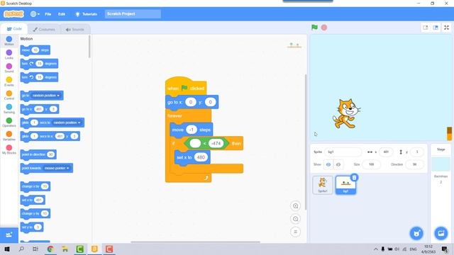 Scratch 3 0 แมวน้อยท่องแดนมหัศจรรย์ การทำฉากหลังแบบต่อเนื่อง смотреть онлайн