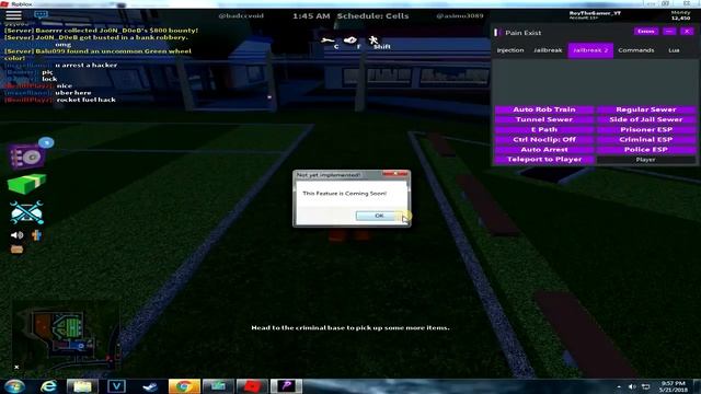 How To NoClip In Roblox Jailbreak | Pain Exist V2.7 | 2018 Exploit смотреть онлайн