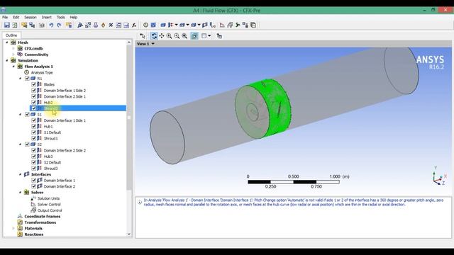 5.4 Моделирование течения воздуха в осевом вентиляторе в ANSYS CFX смотреть онлайн
