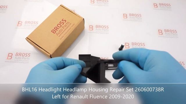 BHL16 Headlight Headlamp Housing Repair Set 260600738R Left for Renault Fluence 2009-2020 смотреть онлайн