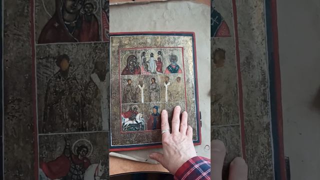 Икона с большими утратами. И как понять, кто был изображён?🤔 смотреть онлайн