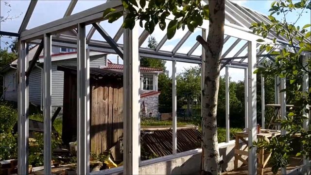 Теплица из рам окон пвх.