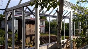 Теплица из рам окон пвх.