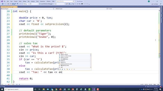 Advanced Functions: Default Parameters and Function Overloading in C++ Demo смотреть онлайн