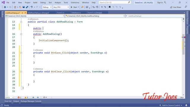 DataGridView CRUD application with C# ContextMenuStrip and MySQL in Tamil | Tutor Joes смотреть онлайн