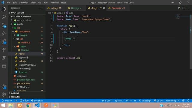 React Hooks Web Design 2/4: Install Bootstrap in react js and setup Navbar and Slider w/ React Hook смотреть онлайн