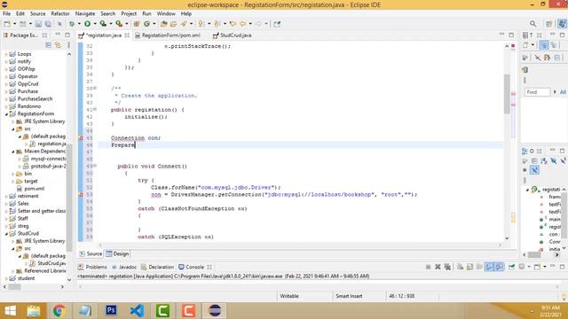 Registration Form using Java Mysql Step by Step смотреть онлайн