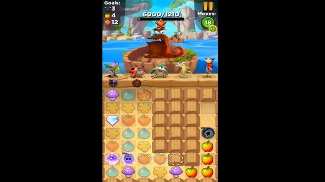 Best Fiends level 133 Nog's Hidden Thanksgiving Dinner Items walkthrough gameplay 2018 android io смотреть онлайн