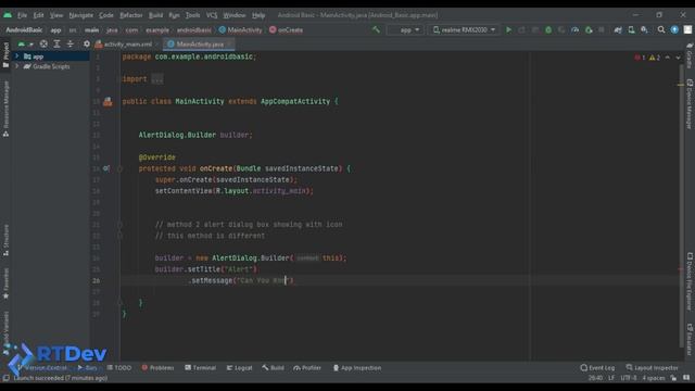 Android Alert Dialog Box Example 2 (With Logo) - Android Studio Tutorial смотреть онлайн