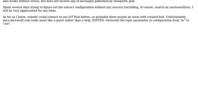 Unexpected connection reset when bridging mosquitto broker with Azure IoT Hub (2 Solutions!!) смотреть онлайн