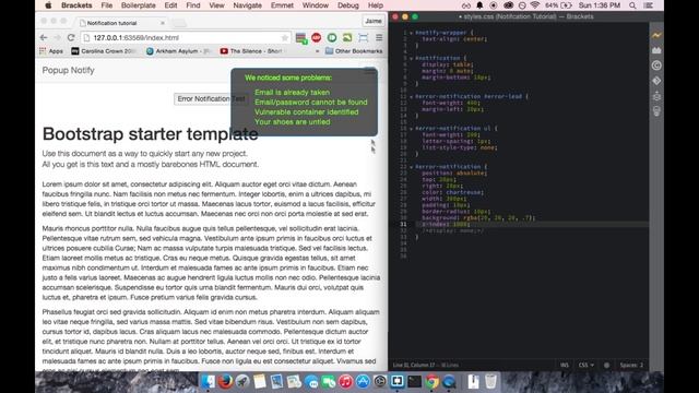 Growl Style Popup Notification CSS/jQuery Tutorial смотреть онлайн