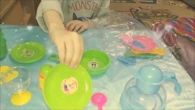 Набор детской посуды, кухонный набор I children's dishes for the kitchen! смотреть онлайн