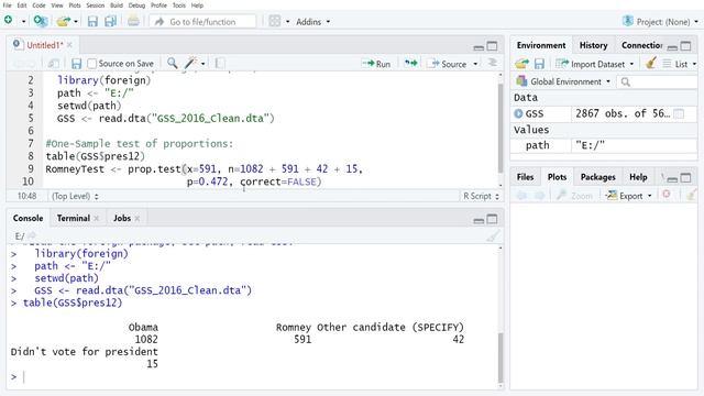 The One-Sample Test of Proportions in R смотреть онлайн