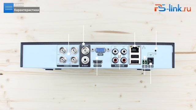 Обзор на готовый AHD комплект видеонаблюдения Ps-Link KIT-A104HD на четыре 1Мп внутренние камеры смотреть онлайн