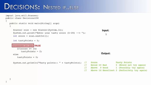 Decisions Part 4: Nesting if..else (Java) смотреть онлайн