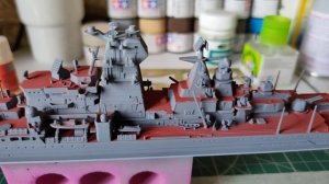 Сборка моделей ZVEZDA. Петр Великий. Российский атомный крейсер. Часть 6