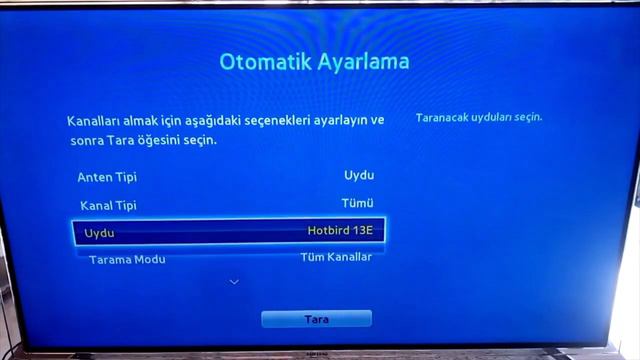 Samsung tv Hotbird Astra uydu kanalları ekleme otomatik kanal ayarlama смотреть онлайн