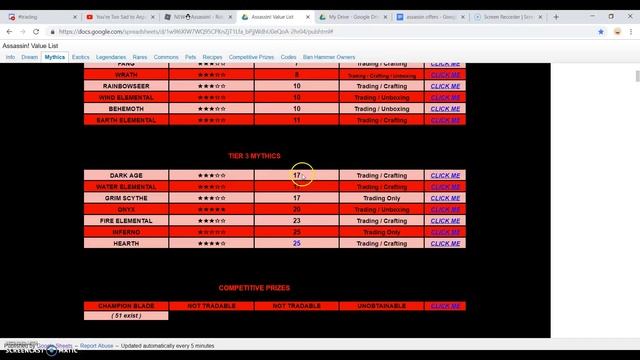 Roblox Assassin value list *predictions, and overview* смотреть онлайн