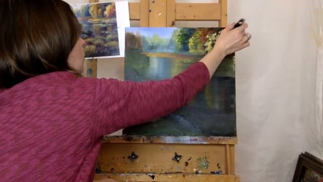 Мастер-класс "Пейзаж" Масло. смотреть онлайн