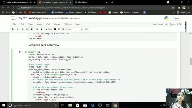 Hand Detection, Face Detection , Face Mesh using MediaPipe | codewithdakshi смотреть онлайн