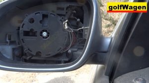 VW Golf 5 - how to change mirror glass replacement on volkswagen