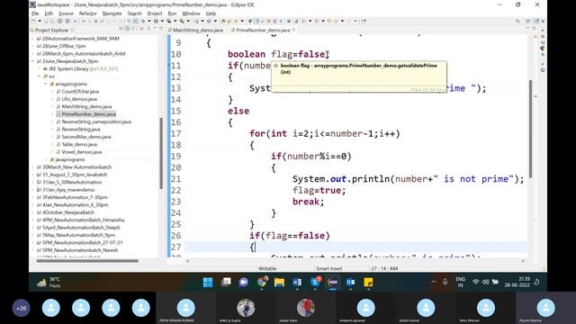 Prime number in Java - Software Testing Online Classes смотреть онлайн