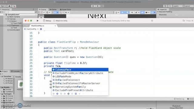 Creating Flashcards in Unity смотреть онлайн
