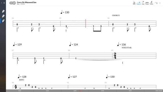 Kansas - Carry On A Wayward Son (BASS TAB PLAY ALONG) смотреть онлайн