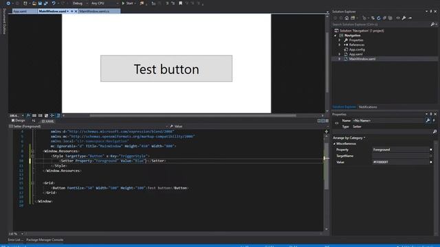 WPF Tutorial: Create Style Event Trigger, Xaml, Visual Studio смотреть онлайн