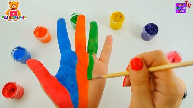 Семья пальчиков. Папа пальчик. Мама пальчик. Рисуем пальчики. Песенка про пальчики. Finger Family. смотреть онлайн