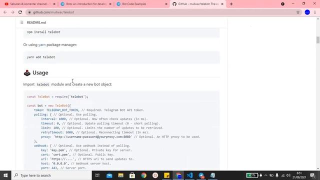 Telegram Bot using Node JS (Javascript) смотреть онлайн