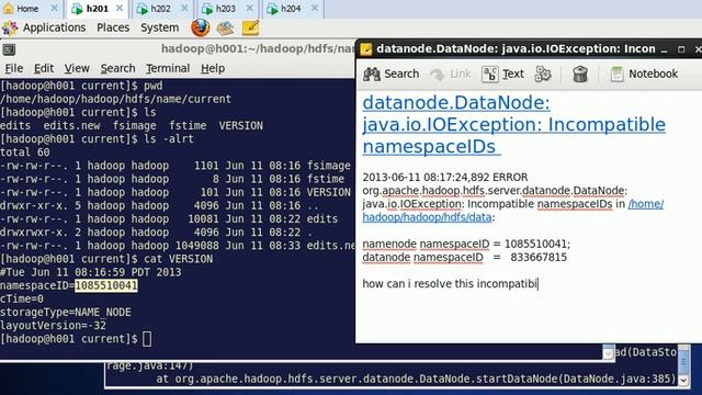 Incompatible namespaceIDs [ Hadoop Bigdata ] смотреть онлайн