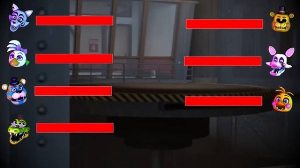 [SFM FNaF] Top 10 SECURITY BREACH vs FIGHT Animations WITH Healthbars