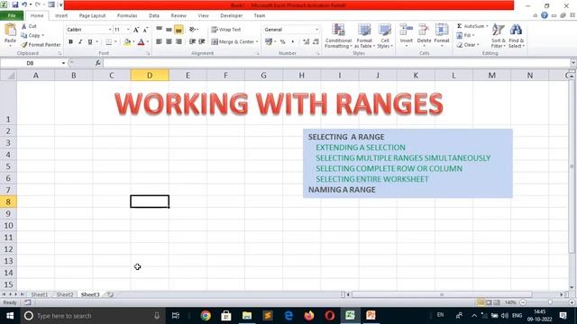 Working with Ranges in MS Excel | Class 8 Computer Learning | SPREADSHEET RANGES AND FUNCTIONS смотреть онлайн