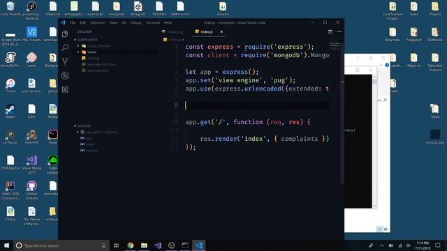 Make a Webpage dynamic with a database and node.js смотреть онлайн