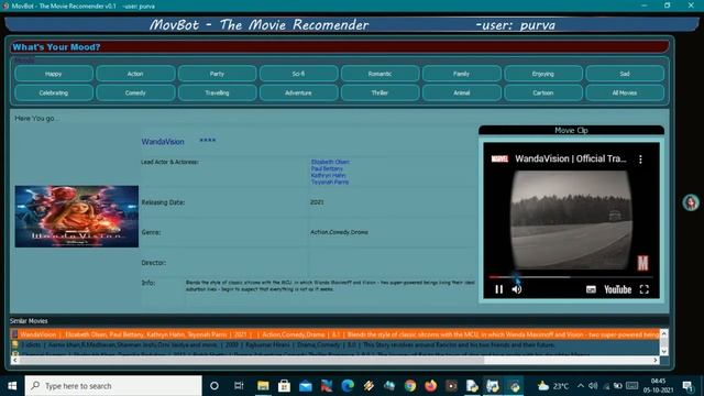 MovBot - Movie Recommender App made with Python || PYQT5 || demo смотреть онлайн
